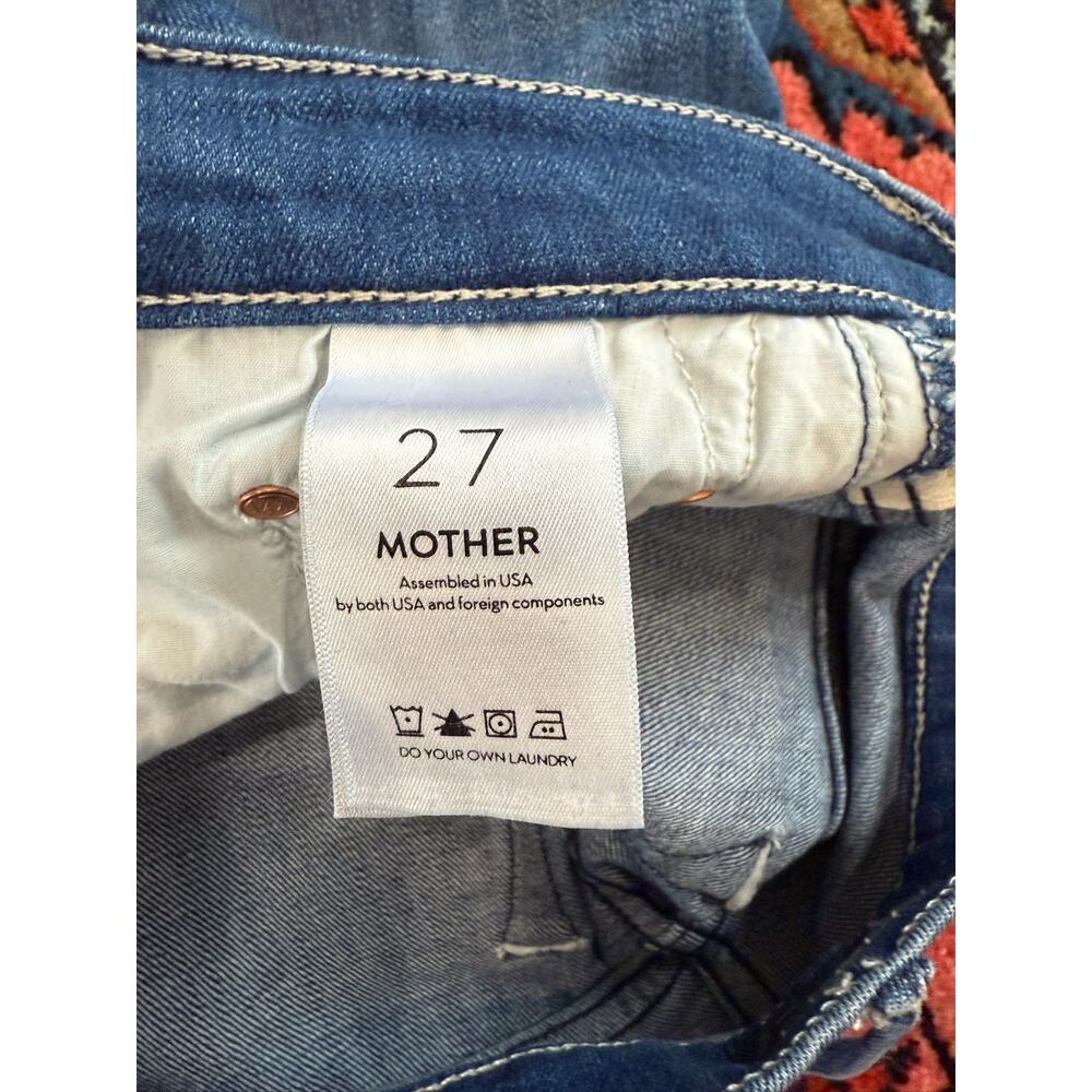 MOTHER Women's Blue Denim Flare Jeans - Picture 2 of 10